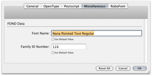 Miscellaneous • RoboFont